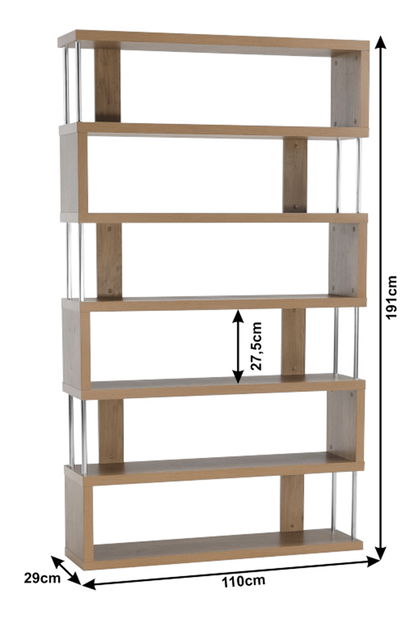 Regál Aboyne FP 6D dub