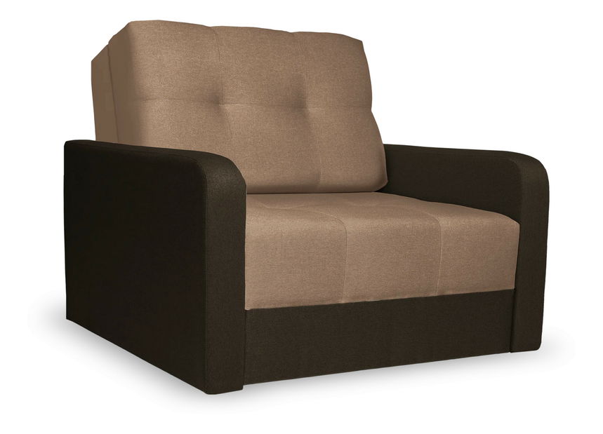 Rozkládací křeslo Tomful I (hnědá + tmavohnědá)