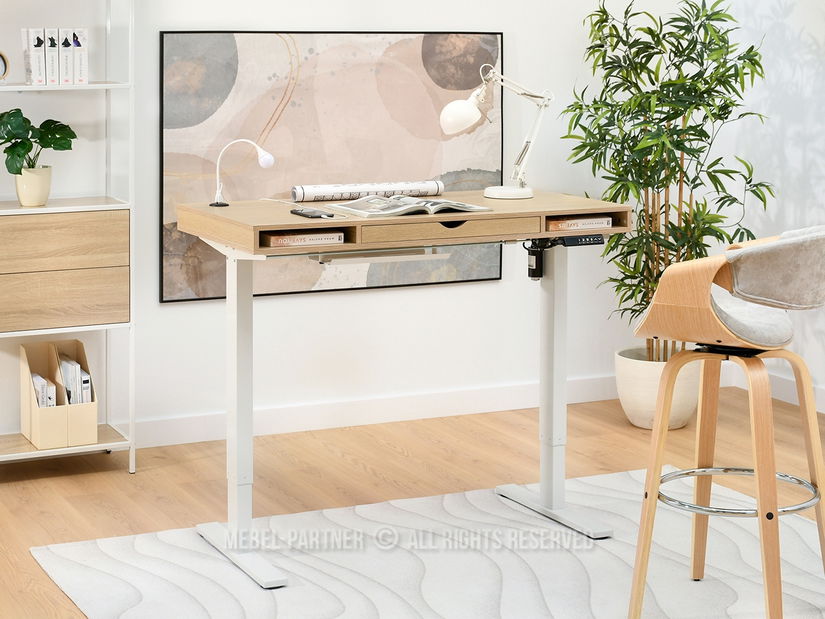 PC stolek Osto 120 (sonoma + bílá)