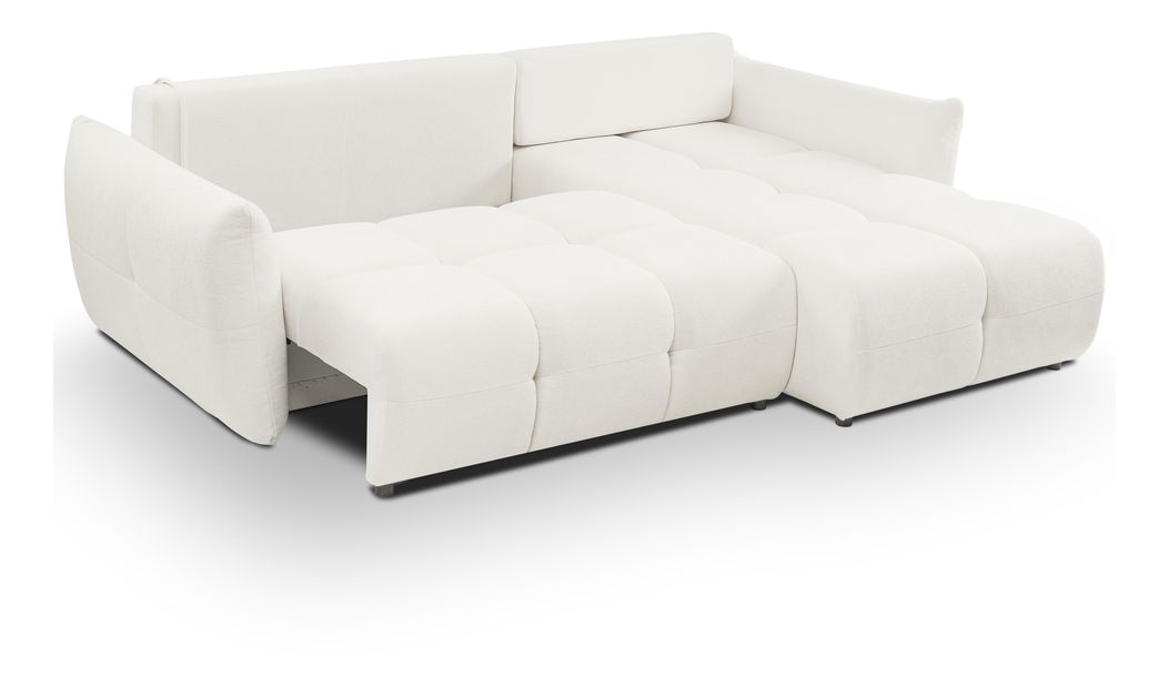 Rohová sedací souprava Basical (bílá) (P)