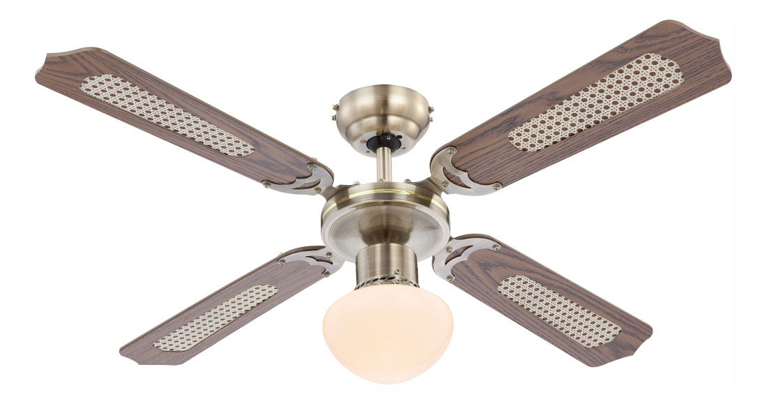 Ventilátor Champion 0309 (stará mosaz + opál)