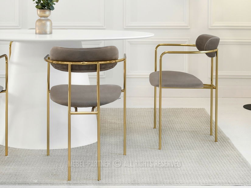 Židle Magnus (béžová + zlatá)