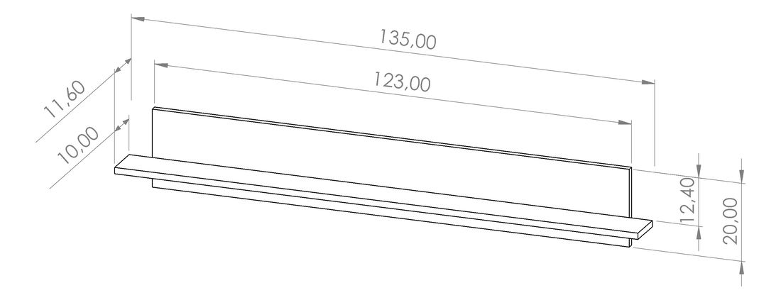 Polička Vasecta POL (dub brandy castello)