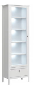 Vitrína Olna 1W1S (bílá)