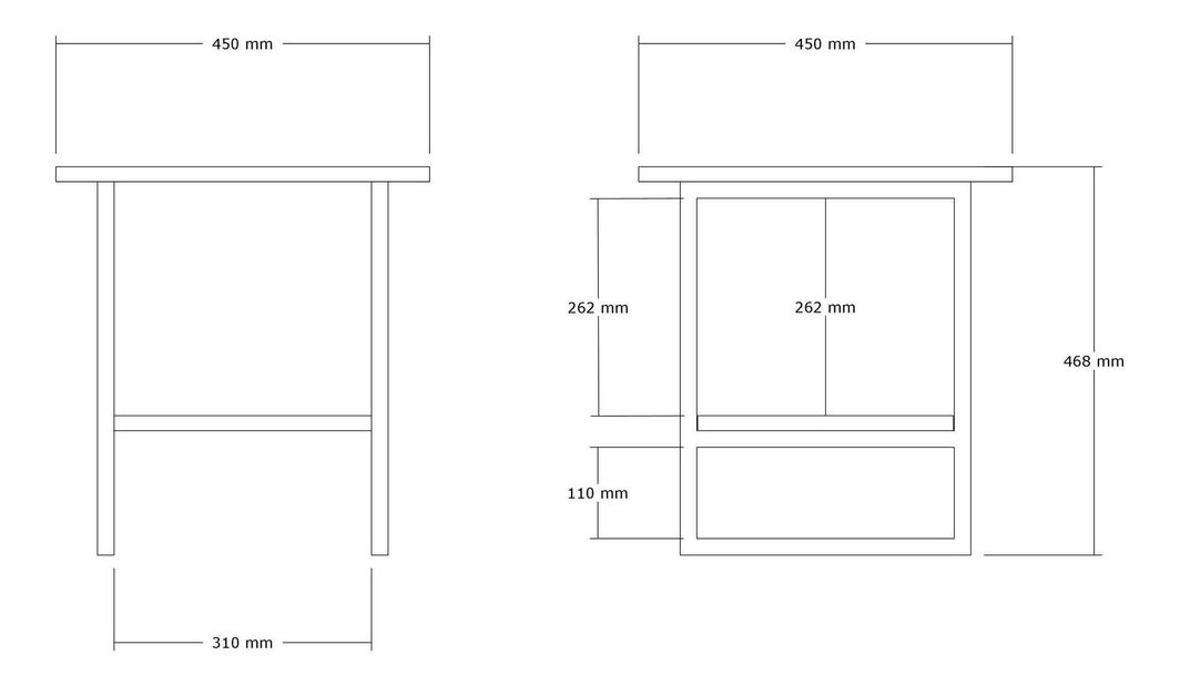 Příruční stolek Mamovo (dub + černá)