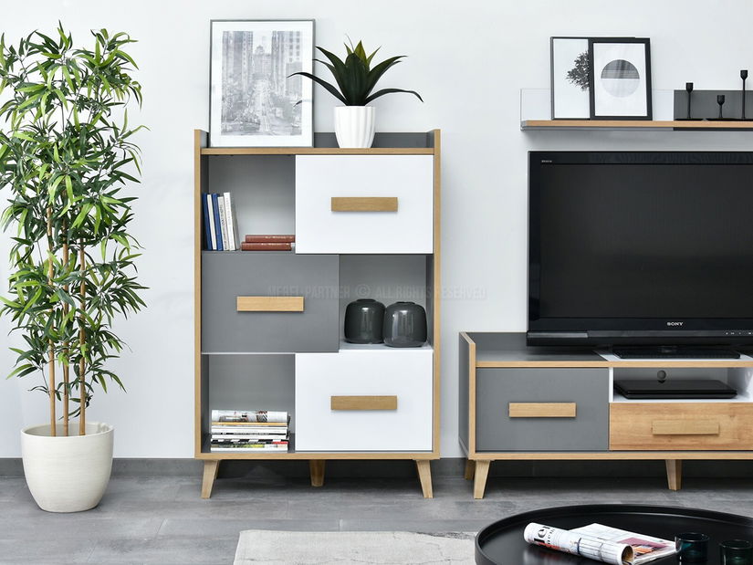 Obývací stěna Semivacias 04 (bílá)