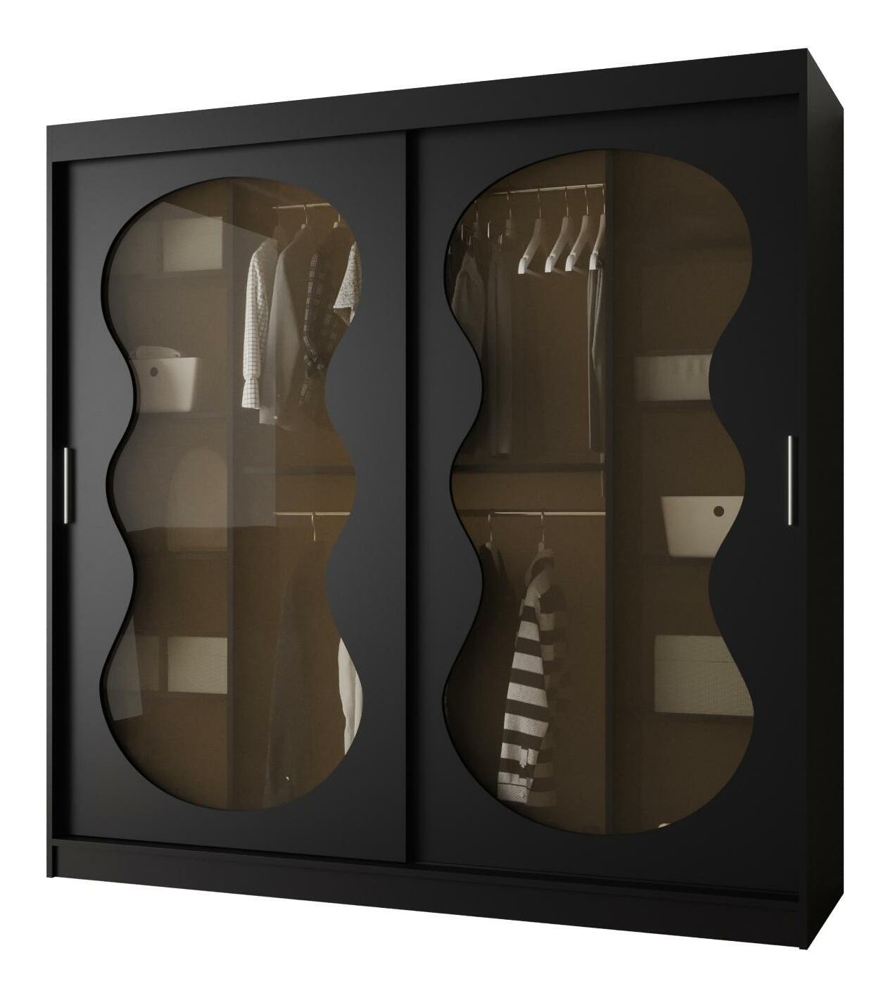 Šatní skříň 200 cm Boomer 3 (černá)