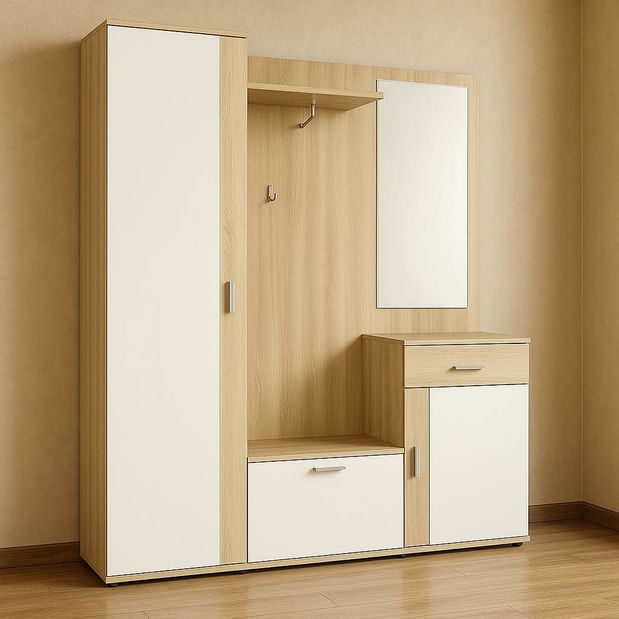 Předsíň Precua (dub sonoma + bílá)