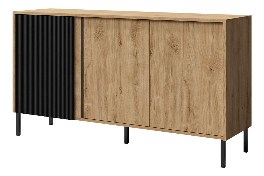 Skříňka Munkki 2 (dub + černá)