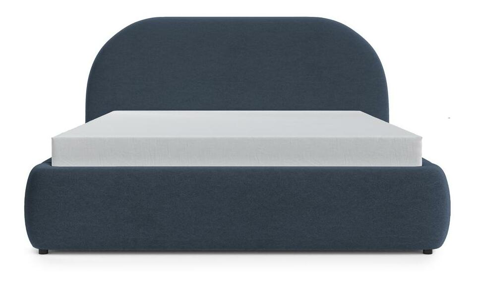 Manželská postel 180 cm Olivo P (s roštem) (s úl. prostorem) (modrá + černá)
