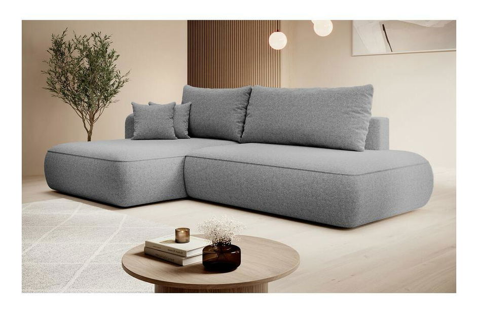 Rohová sedací souprava Fergie (L) (šedá + černá)