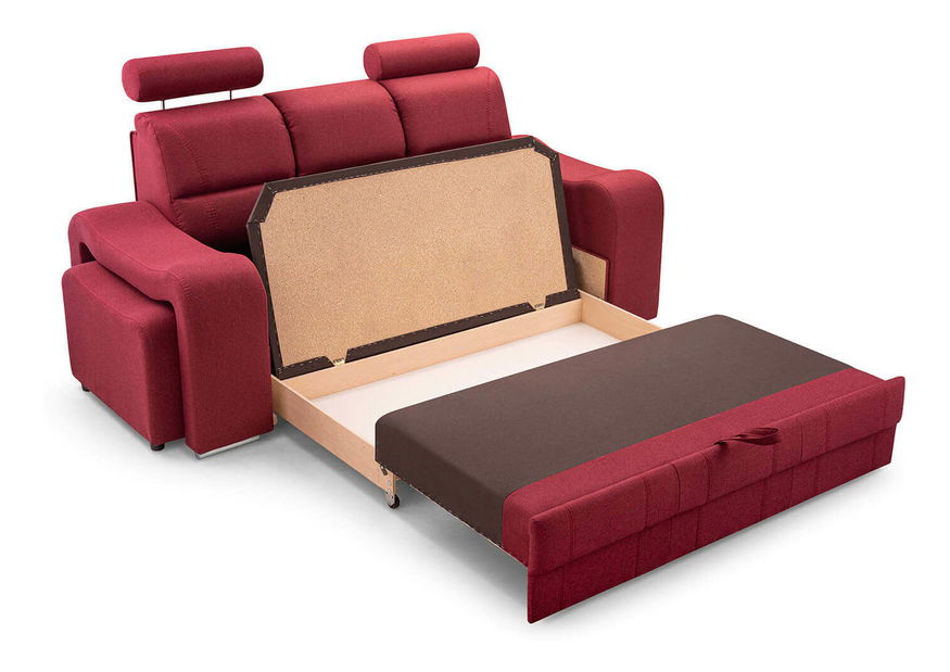 Pohovka Wendell (červená) (s taburetkami)