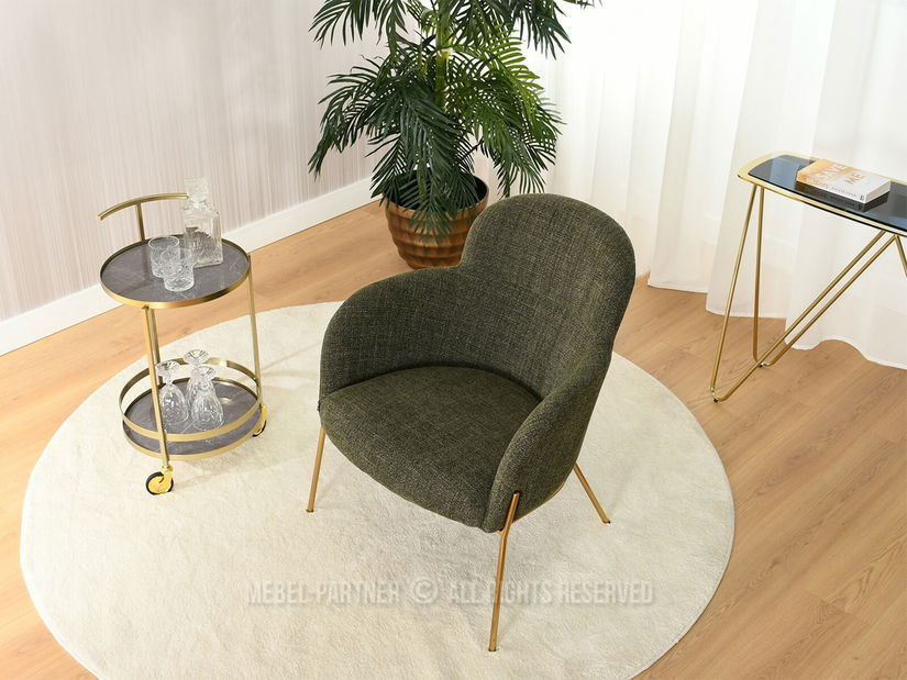 Křeslo Baggie F (zelená + zlatá)