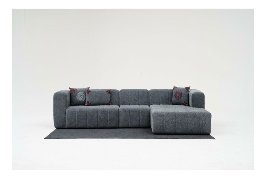 Rohová sedačka Beyzometta (P) (šedá)