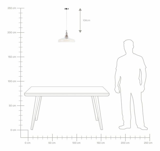 Závěsná lampa Analia (průhledná)