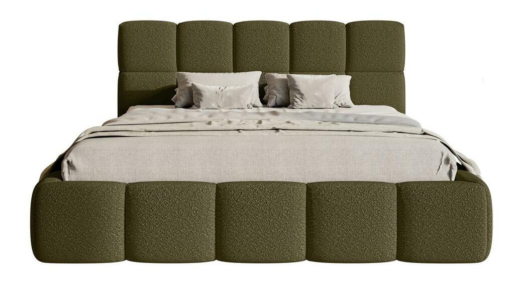 Manželská postel 160 cm Cirsten 160 (s roštem) (s úl. prostorem) (olivová)