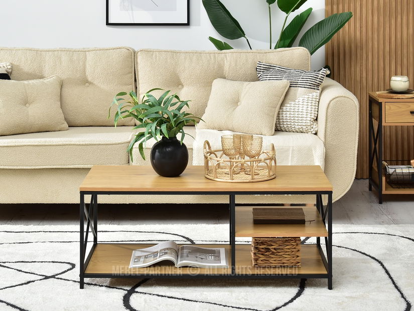 Konferenční stolek Jukky Stol (dub + černá)