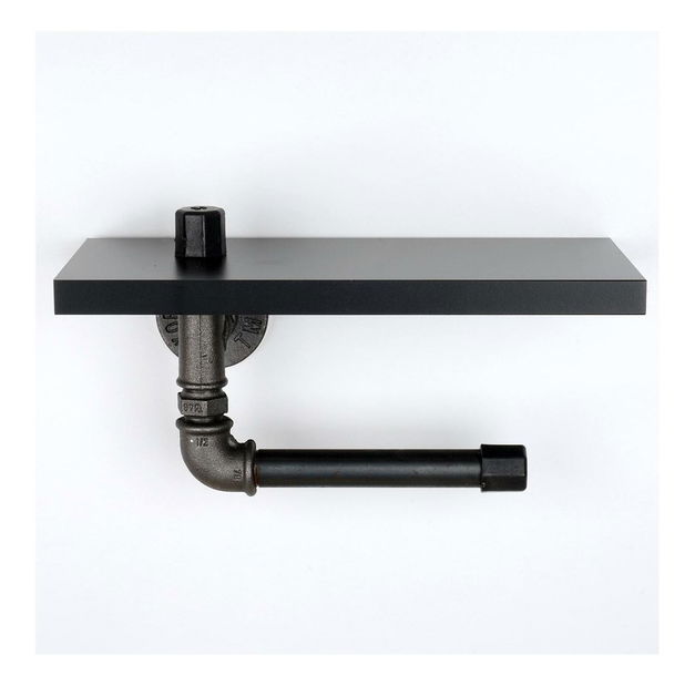 Držák na toaletní papír Nenanu 40 (černá + stříbrná)