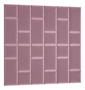 Set 24 čalouněných panelů Quadra 180x180 cm (růžová)