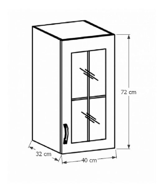 Horní kuchyňská skříňka G40S Sillina (ořech milano)
