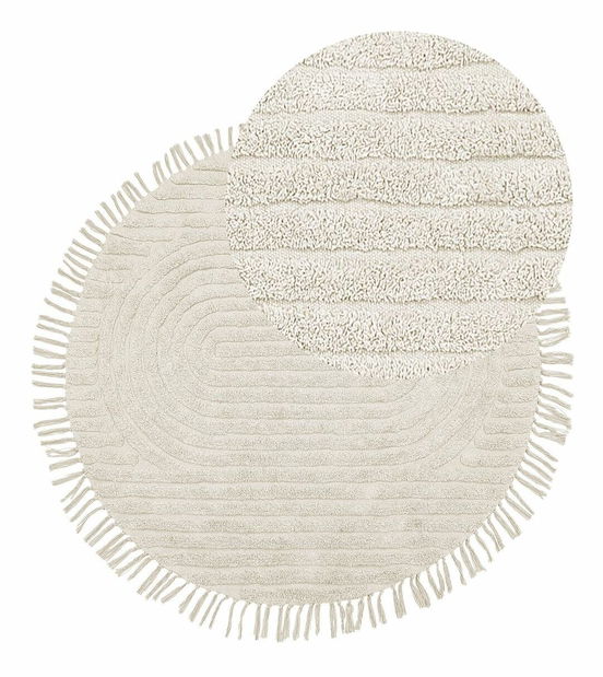 Koberec ⌀ 140 cm Half (béžová)