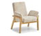 Relaxační křeslo Laopas (béžová + dub)