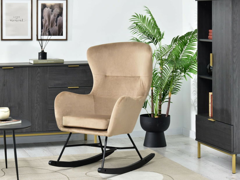 Křeslo Nesí (béžová + černá)