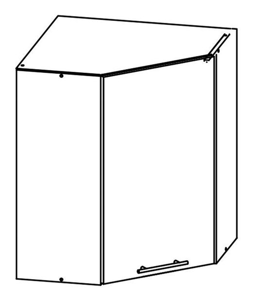 Horní kuchyňská skříňka, rohová Flor W-60M *bazar