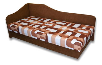 Jednolůžková postel (válenda) 80 cm Lady 87 (Hnědá 13 + Gusto 11) (L)