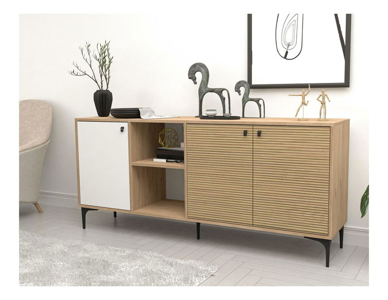 Skříňka Totime 2 (dub + bílá)