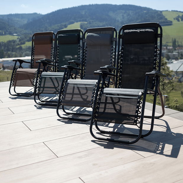 Set 2 ks. zahradních polohovatelných křesel Gerry (hnědá) *bazar