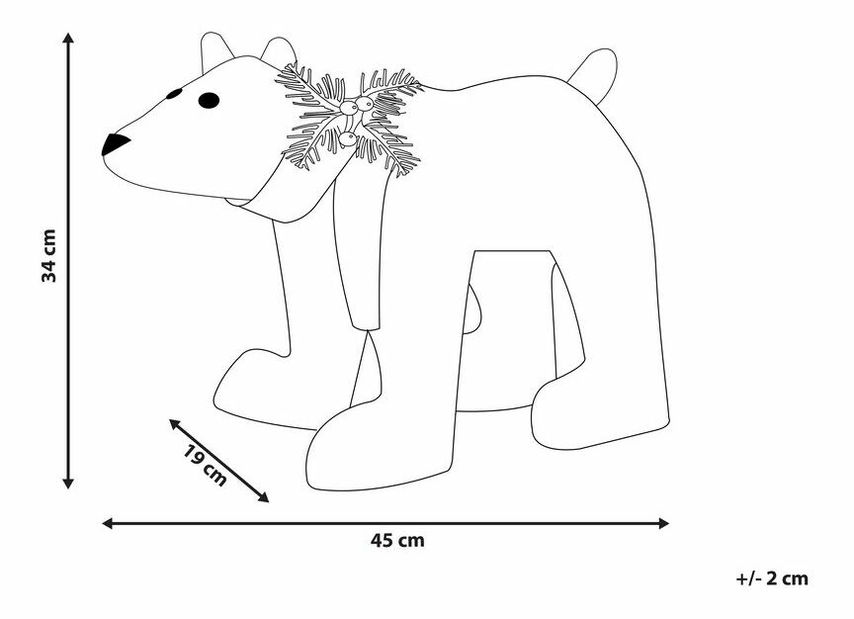 Venkovní dekorace medvěd Sarab (bílá)