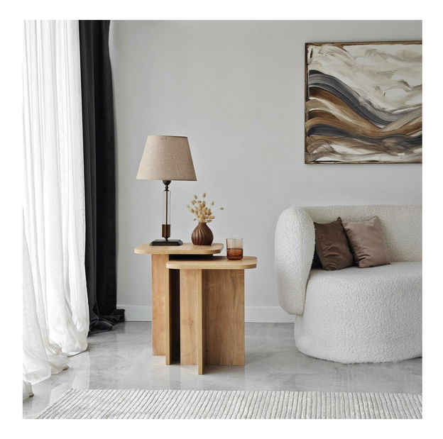 Set 2ks. příručních stolků Diveta (dub)