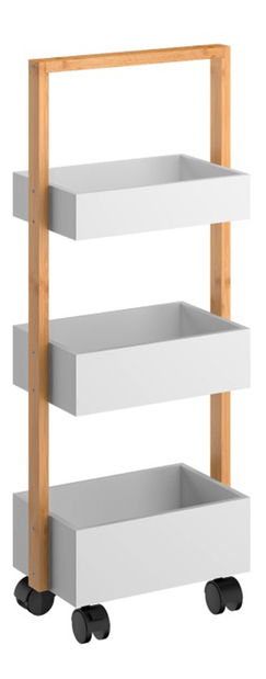 Regál Arlox (bílá + bambus)