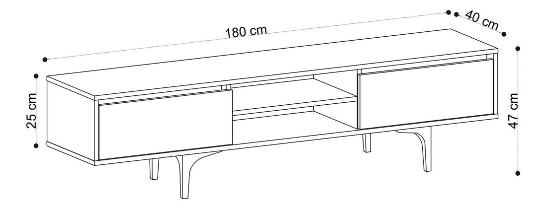 TV stolek/skříňka Aliex 11 (Dub)