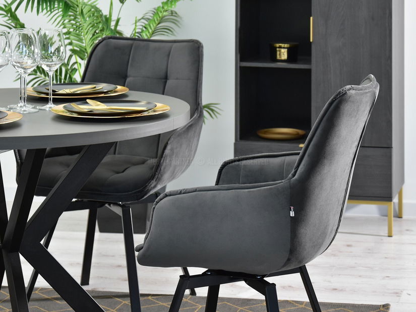 Židle Aranbura (grafit + černá)