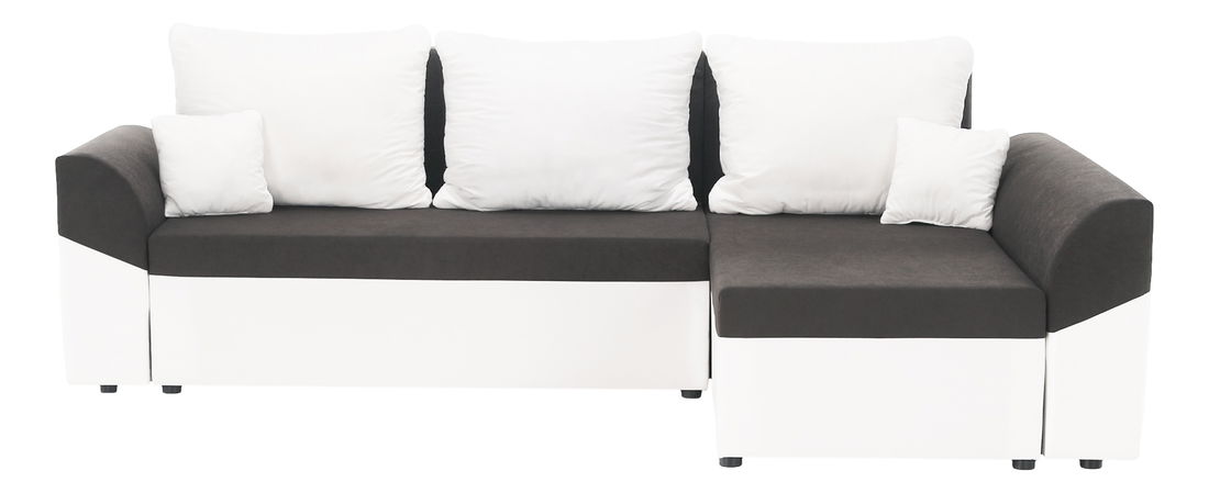 Rohová sedací souprava Daisy (P) (bílá + šedá)