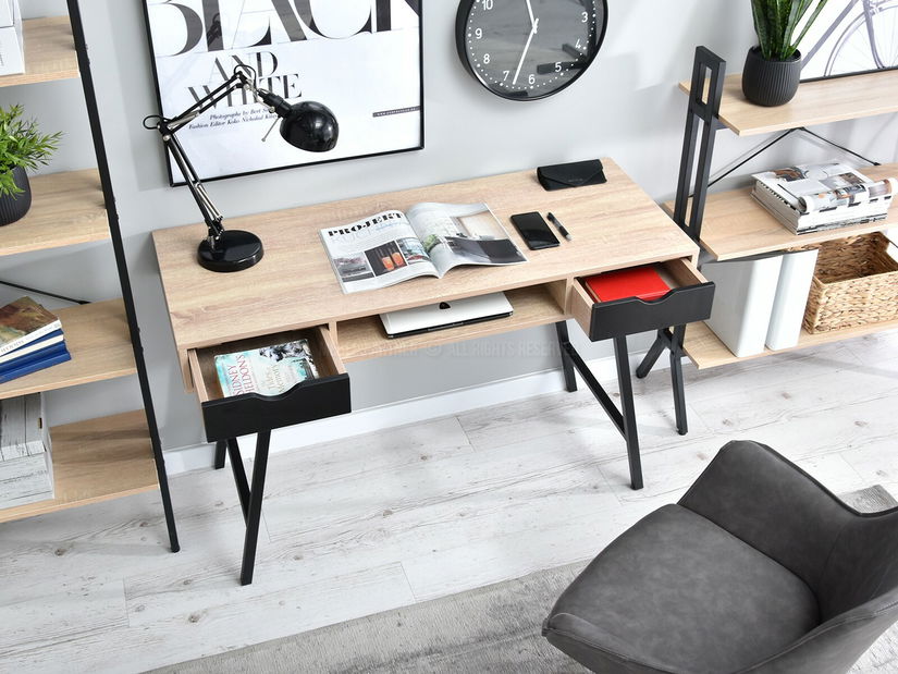 PC stolek Gavon (dub + černá)