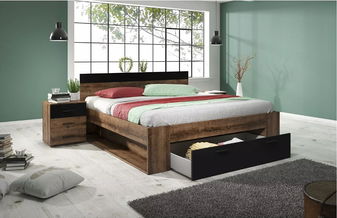 Ložnice Benson 2-02 (dub monastery + černá)