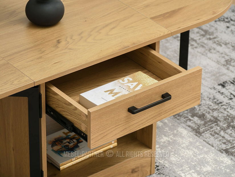 Konferenční stolek Espana (dub černý + černá)