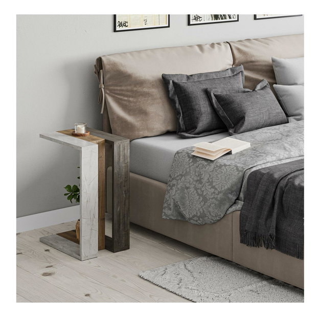  Příruční stolek Maduda (tmavě hnědá + hititte)