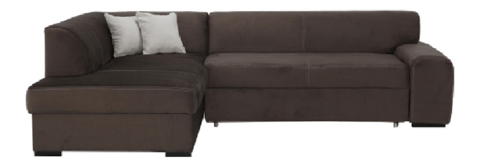 Rohová sedací souprava Milenna (hnědá) (L)