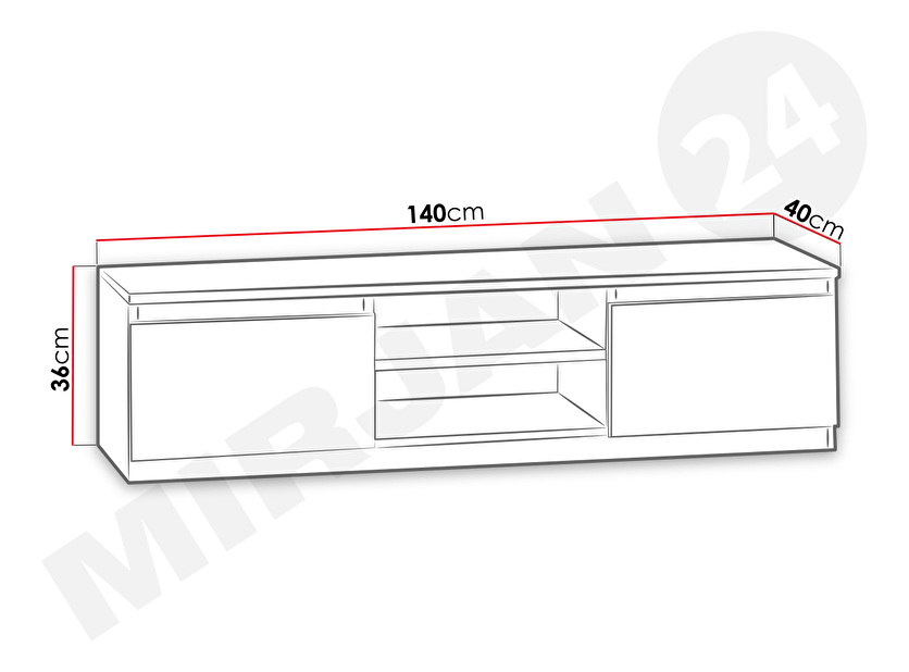 TV stolek/skříňka Kiosaki 140 (bílá) *výprodej