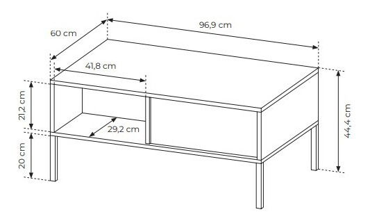 Konferenční stolek Danton 2S (béžová)