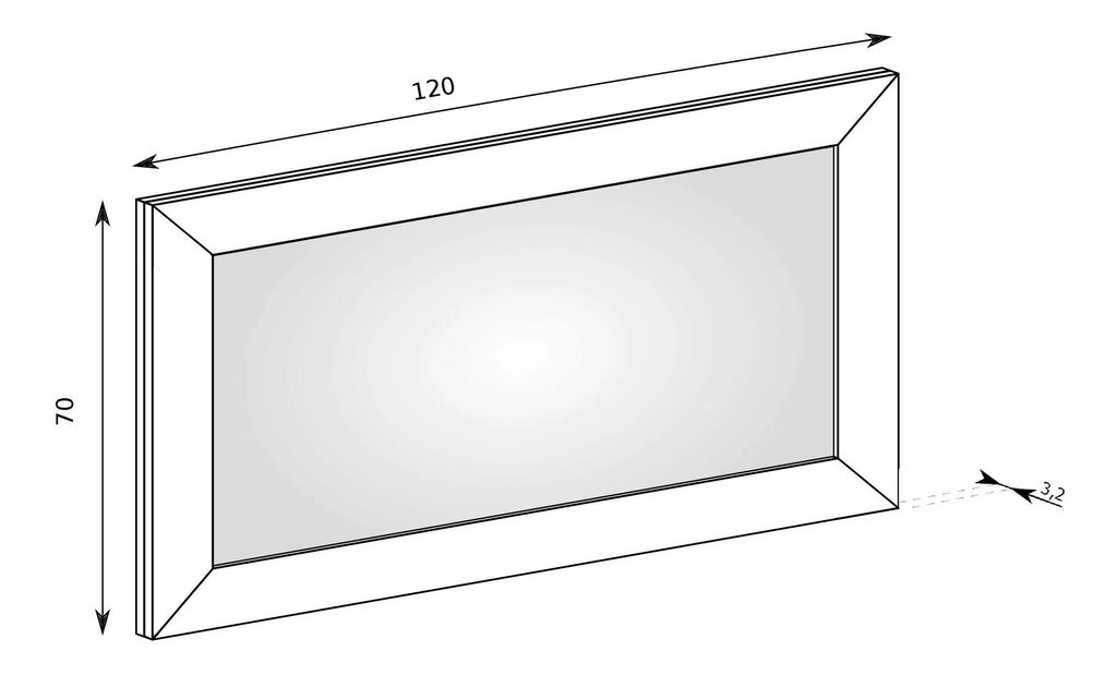 Zrcadlo Titanus 17 (dub lefkas)