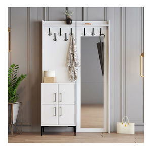 Předsíňová stěna Betina BC (bílá) (se zrcadlem)