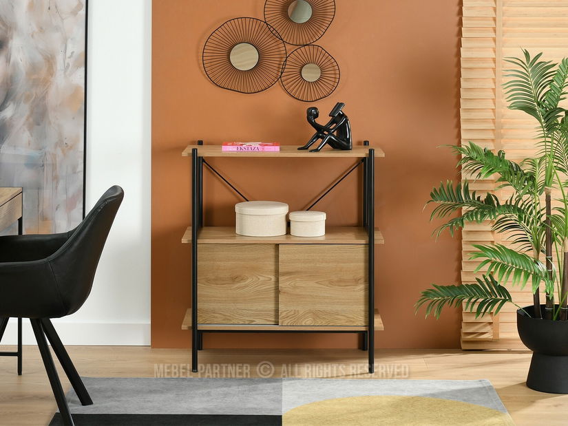 Regál Almasa A2 (dub + černá)