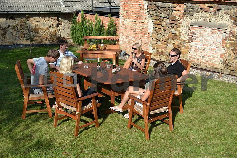 Záhradní nábytek Zaragoza 1+4 (Eukalyptus)