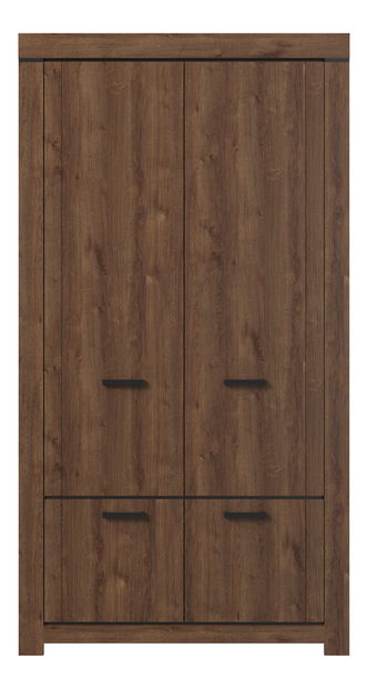 Šatní skříň Britt (dub hnědý)
