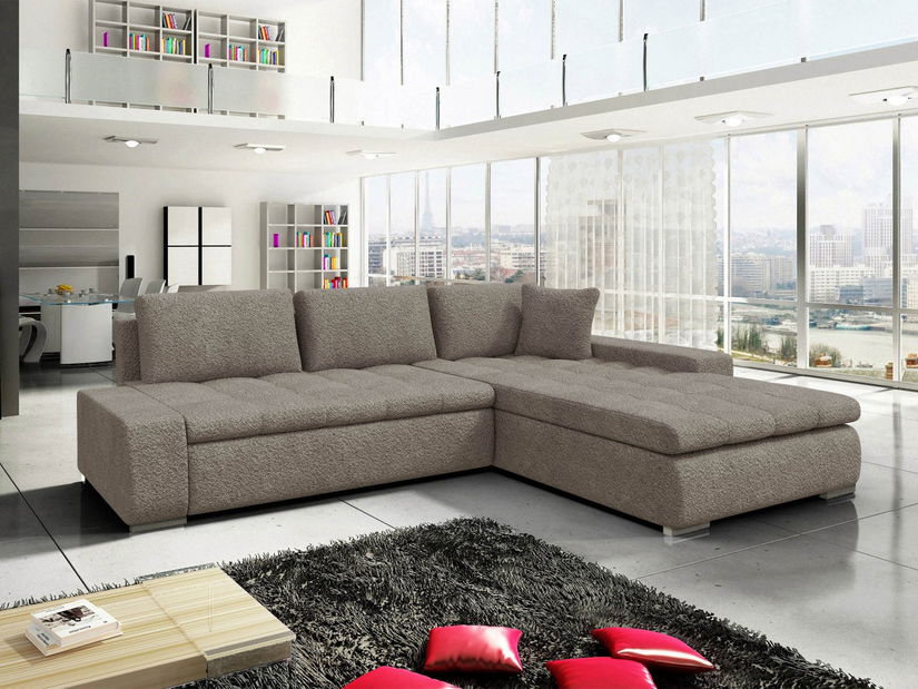 Rohová sedací souprava Herkules (sivobéžová) *bazar